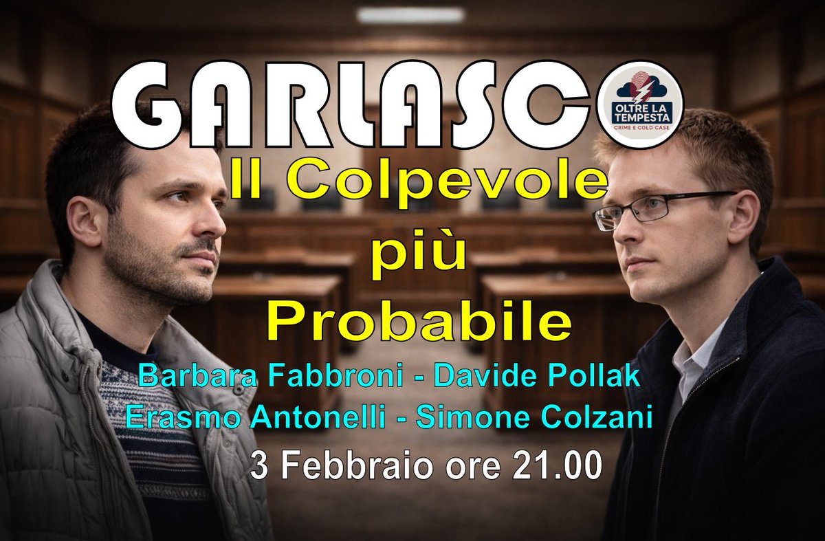 #GARLASCO - A distanza di anni, restano ancora molte domande aperte. Stasera in diretta #diretta ore 21.00 metteremo a confronto notizie, indizi e ricostruzioni che nel tempo sono stati associati ad Andrea #Sempio e Alberto #Stasi, senza proclami e senza verità precostituite.