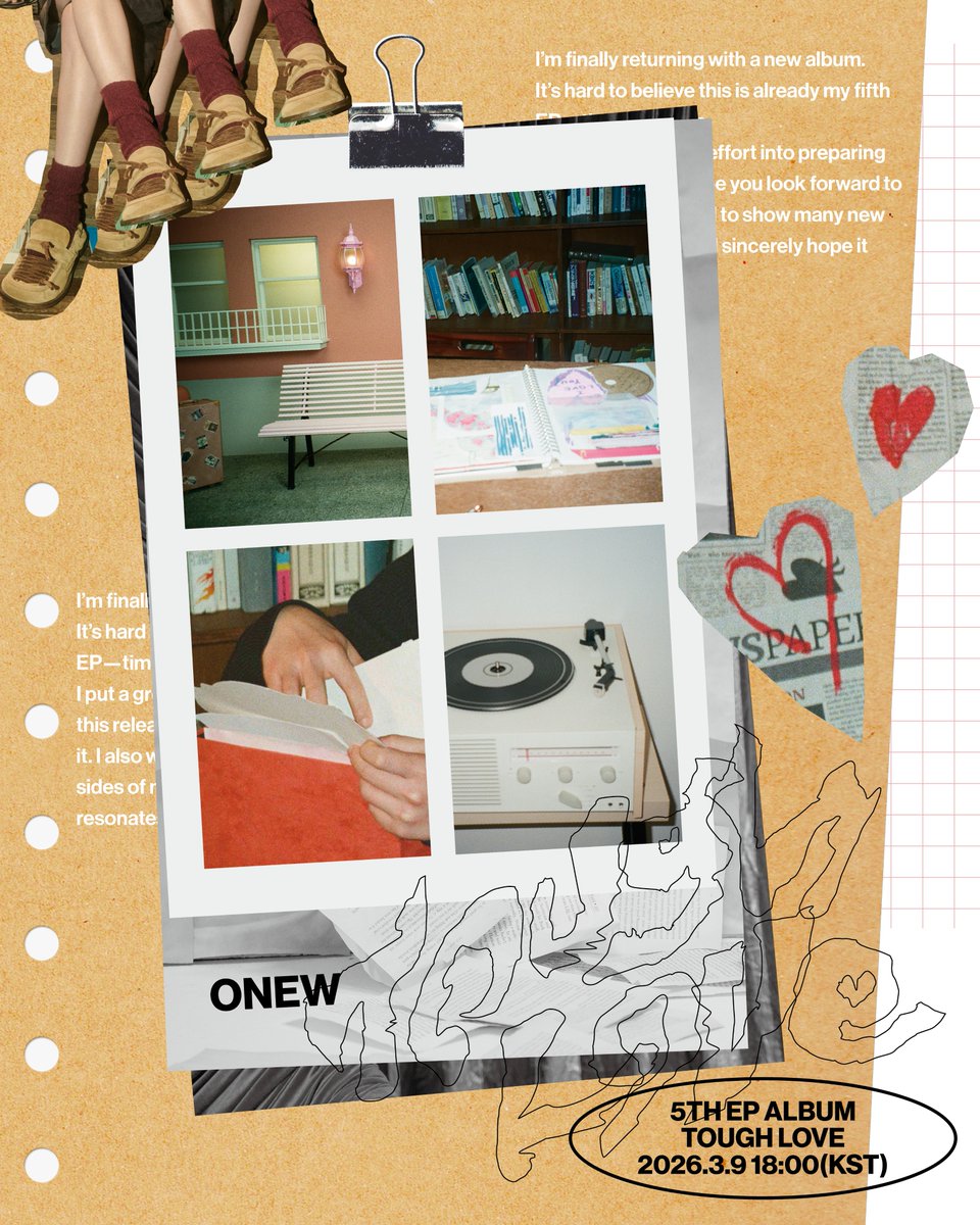 ONEW_GRIFFIN's tweet image. 온유 ONEW 5TH EP [TOUGH LOVE]

2026.03.09 6PM (KST)

#온유 #ONEW
#ONEW_TOUGH_LOVE #TOUGH_LOVE #터프러브