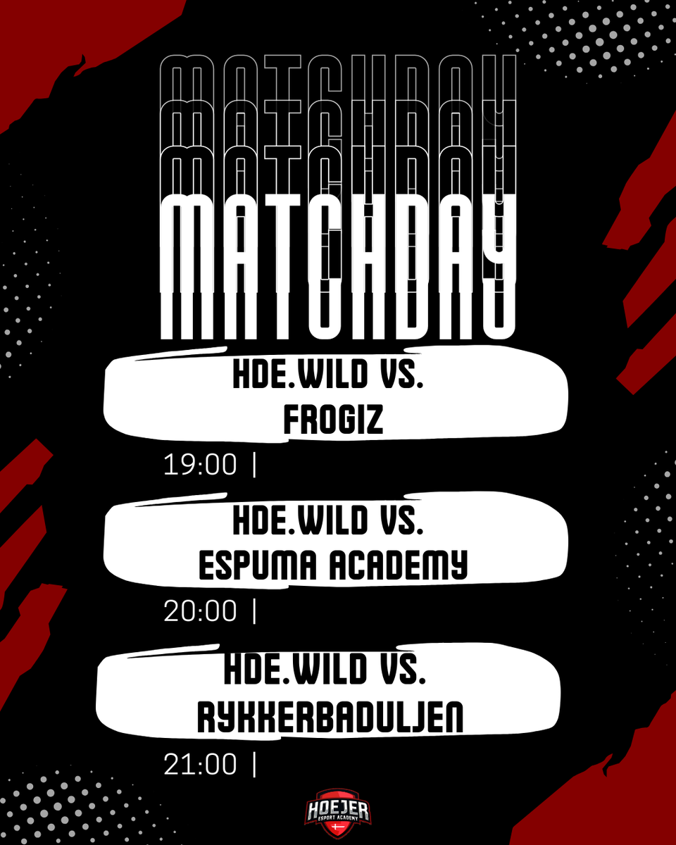eAcademyHoejer's tweet photo. Endnu en dag betyder flere kampe i Powerligaen. Vi møder i dag @FrogizDK kl. 19, @espumagg Academy kl. 20 og til sidst Rykkerbaduljen kl. 21🫡

Der er desværre ikke nogen streams på kampene i denne omgang 🥲

GL HF til alle holdene🔥 https://t.co/zgnPR9EjGd