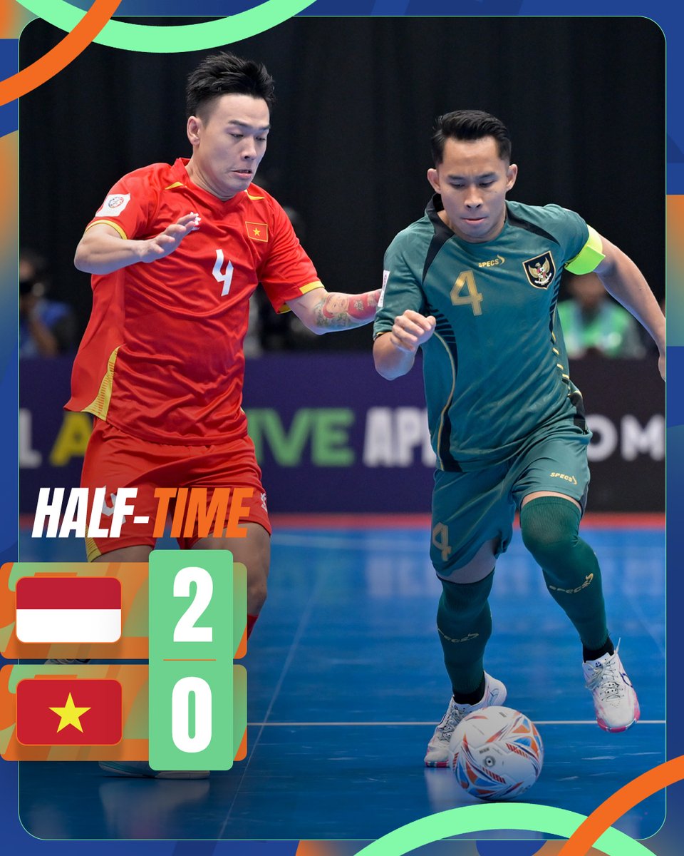 𝗛𝗧 | 🇮🇩 Indonesia 2️⃣-0️⃣ Vietnam 🇻🇳

The hosts seize control and head into the break with a commanding advantage!

Watch 𝑳𝑰𝑽𝑬: gtly.ink/BxLZj4UMM

#ACFutsal2026 | #IDNvVIE