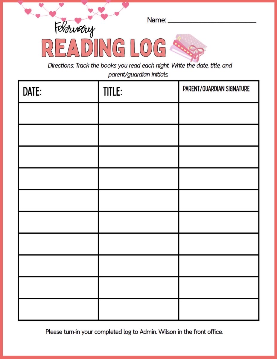PESJackets's tweet photo. ❤️📖 Hearts. Books. Readers. 
Pickett’s February Reading Challenge continues at home! Scholars can track reading on a log or any paper and turn it in when school resumes. Thank you, families, for supporting our readers.📚
@LCSJackets @Chevy20000 @leighjones23 @BruceCarrollEDU https://t.co/A5TJJGpJPy