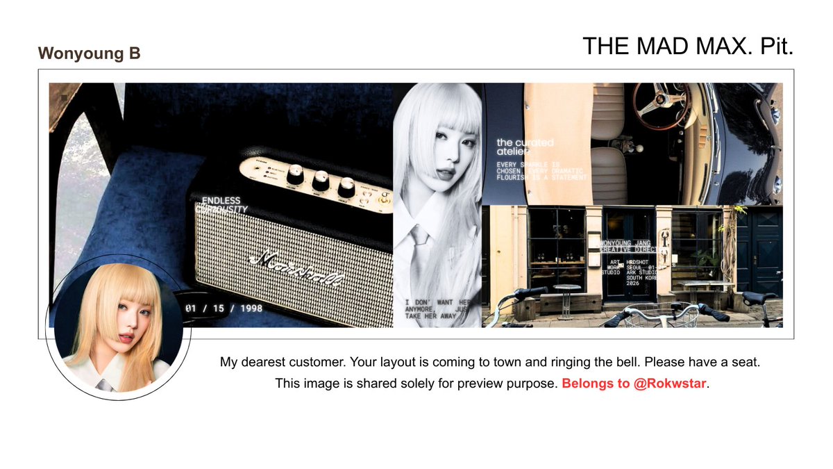 Rokwstar's tweet image. Help repost!

Selamat malam, saya membawa 8 layout RS : Wonyoung, Seonghyeon Cortis, Taehyung, Irana, Charles Leclerc &amp;amp; Alexandra St. Mleux. Silahkan ketuk DM/Tele saya untuk menjemput layoutnya.

Y. #zonauang #zonajajan #zonabu