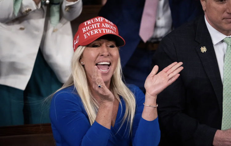 Don't be fooled by Marjorie Taylor Greene turning on Trump. 

She is still a pro-Russian traitor and a conspiracy theorist. 

She isn't finding a conscience, she is just fighting for control of the grift. 

Do not rehabilitate these horrible people. They deserve zero support