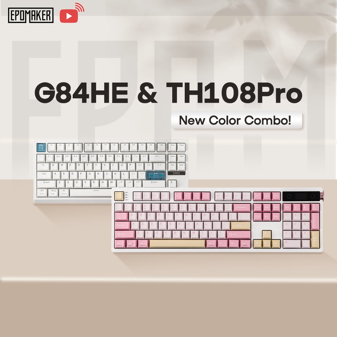 EpomakerK's tweet image. Livestream: New Color Series 🚀
What to expect:  Live unboxing &amp;amp; sound tests

📍: youtube.com/live/T1PXR8-JA…

#GamingGear #G84HE #TH108Pro #TechLaunch