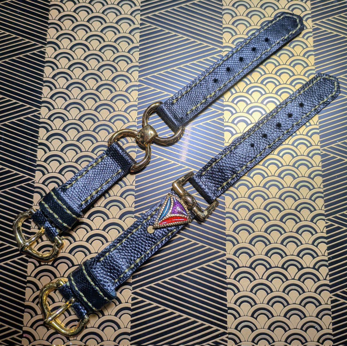 蛇革を使ったブレスレット 2点仕上げました