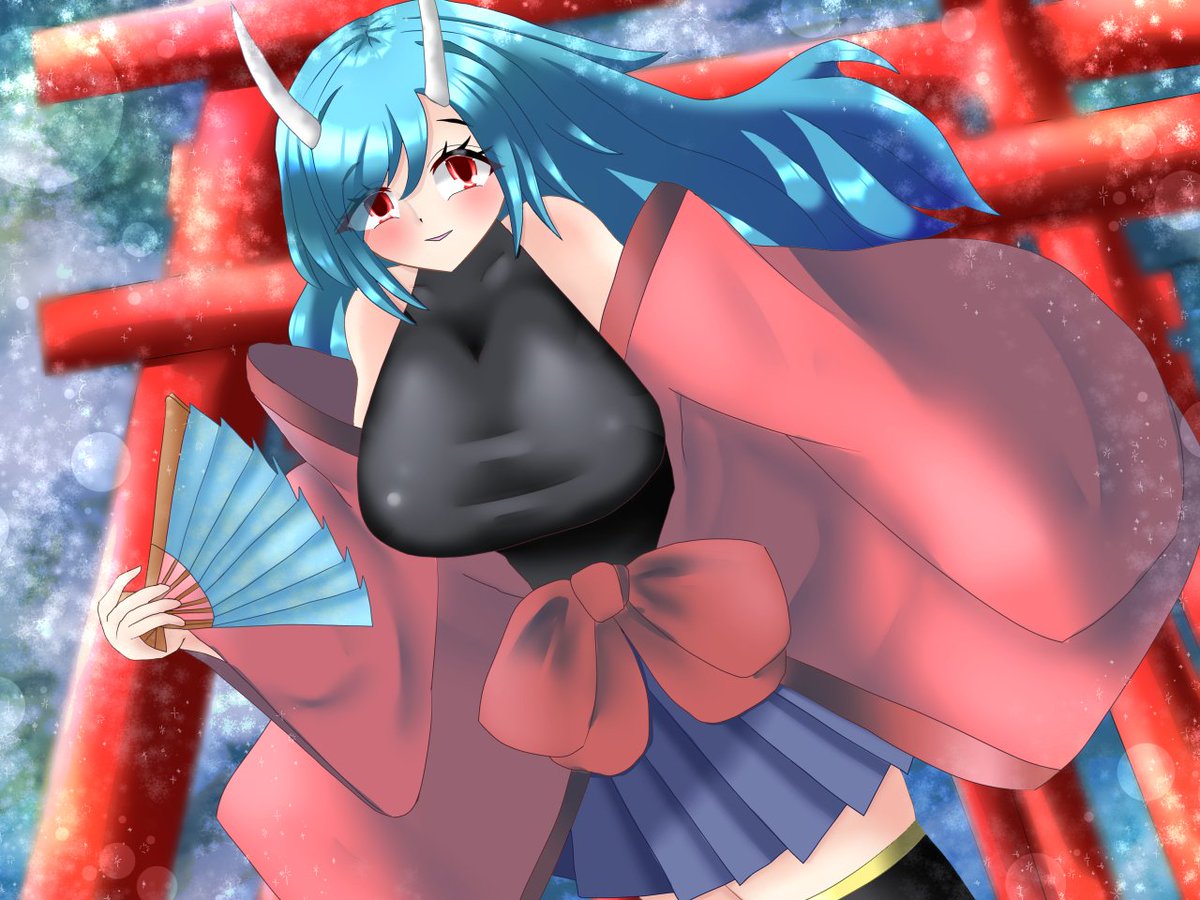 #oc #一次創作 #イラスト 
#絵柄好みって人にフォローされたい 
イラストの再掲。
節分なので鬼のお姉さんがやってくるかも😆‼️ 