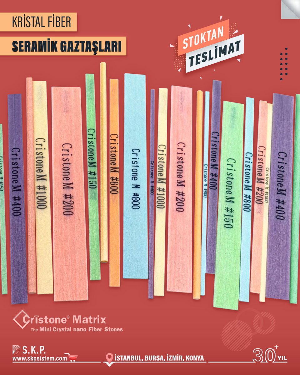 #CRISTONE® Kristal #Fiber #Seramik #GazTaşları

🔗 Detaylar: skpsistem.com/urun/cristone-…

#Plastik #Enjeksiyon #Kalıp #Polisaj #SeramikTaş #GazTaşı #TelErozyon #DalmaErozyon #EDM #ÇapakAlma #Yüzeyİşleme #Finisaj #Metal #Çelik #Alüminyum #Kalıpçılık #Aşındırıcı #Zımpara #Tesviye