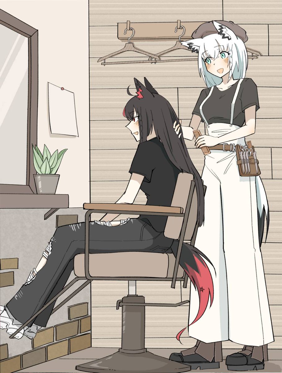 美容師さん🦊
#絵フブキ