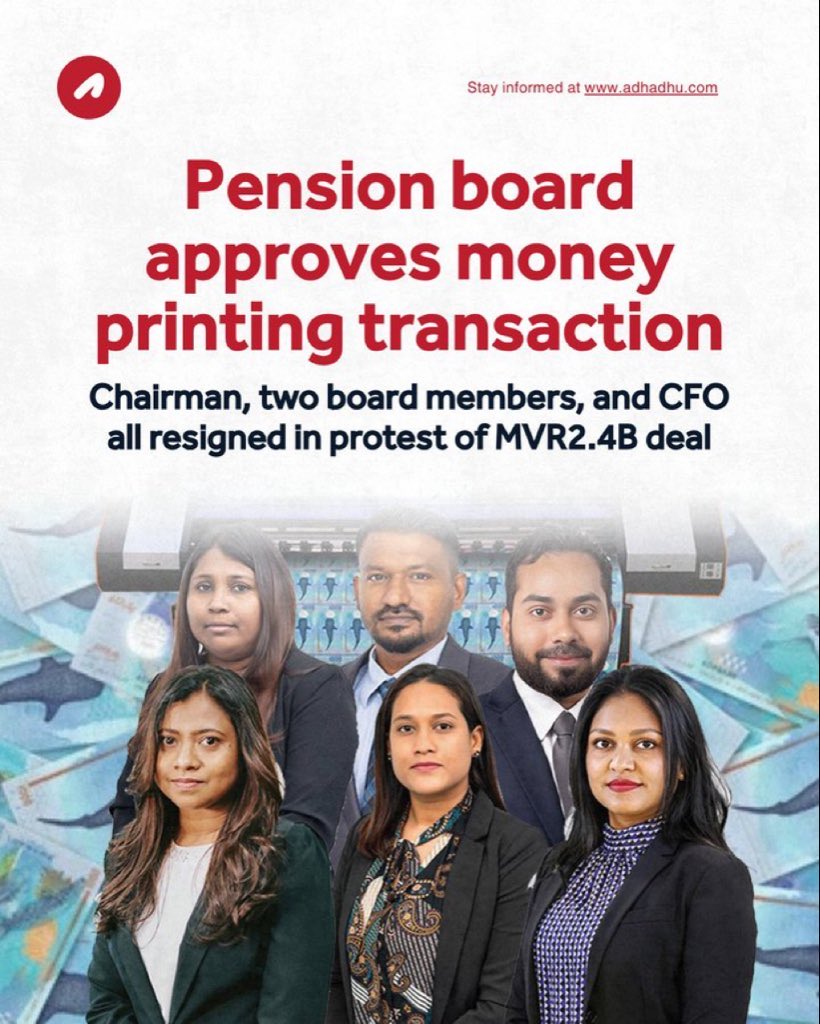Blame these 6 corrupt, disgusting arseholes, CEO Sujatha and Guizzu for every hit to our economy, from inflation to the USD. Mizna (Bar Council) and Faa Kamaaluddin (CMDA) too. You raised a selfish, low integrity child. Bad job as a parent, <a href="/akdeen/">Abdullah Kamaludeen</a>. Should’ve taught to love 🇲🇻.