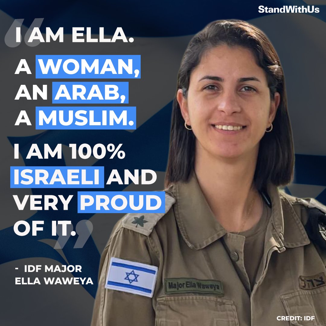 StandWithUs's tweet photo. Major Ella Waweya (36) has just been announced as the next IDF’s Arabic spokesperson. She currently serves as the deputy Arabic spokesperson. A trailblazer in every sense, she is one of the most senior Arab Muslim women officers in the IDF.
We’re proud of you, Major Waweya. Congratulations! 🫡
@CaptainElla1