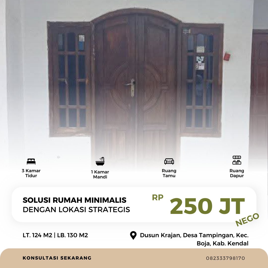 kiamaniezz's tweet photo. Bismillah dijual rumah siap huni di Tampingan, Boja
📐 LT 130 m² | 3 KT | Lokasi strategis
💰 Harga 250 JUTA (boleh nego sampe cocok) 
Dekat jalan raya, kuliner, minimarket &amp; fasilitas umum
📲 Minat? WA : https://t.co/reVmM1D2ea !
wts rumah di boja #zonauang #jualrumah https://t.co/BJfHmoOuRN