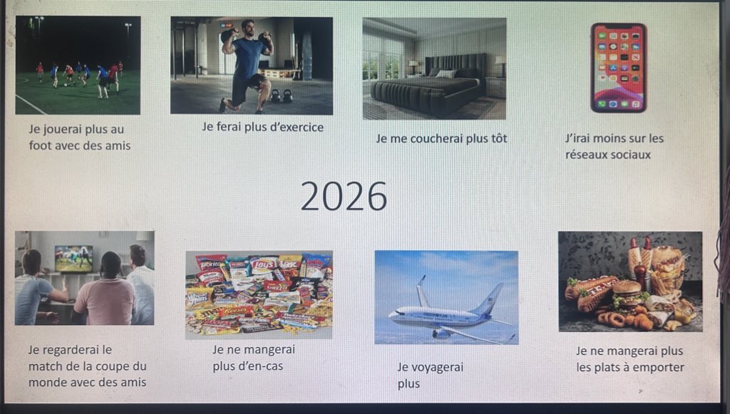 DAmodlang's tweet photo. Learning the future tense in January means making a vision board with your resolutions! S3s did a fantastic job 😍✏️💻 @DouglasAcad https://t.co/gTCpK4PlI6