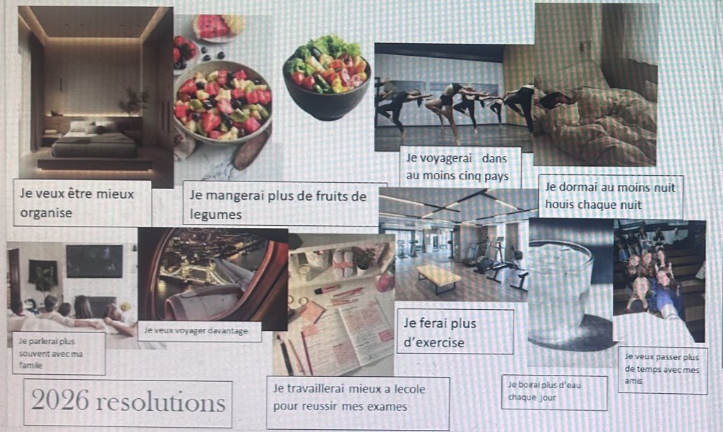 DAmodlang's tweet photo. Learning the future tense in January means making a vision board with your resolutions! S3s did a fantastic job 😍✏️💻 @DouglasAcad https://t.co/gTCpK4PlI6