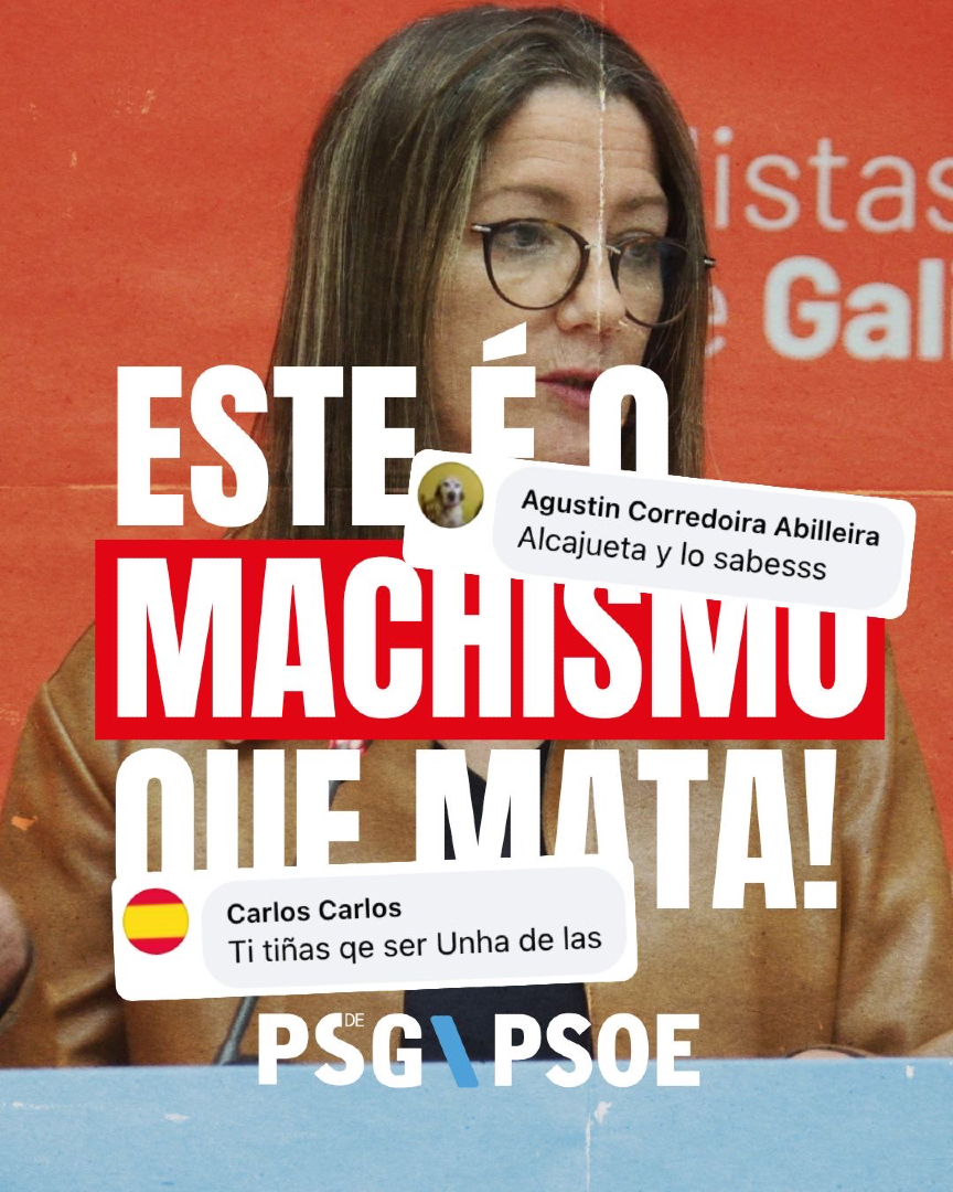 socialistas_gal's tweet photo. Unha muller é asasinada en Mos. Lara Méndez condena o crimen machista contra María Belén por parte do seu marido. 

A resposta dos machistas é tan asquerosa coma eles. https://t.co/2QGSy0BMhC