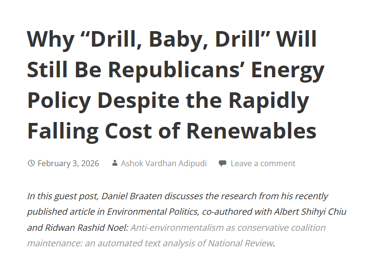 Environmental Politics tweet media
