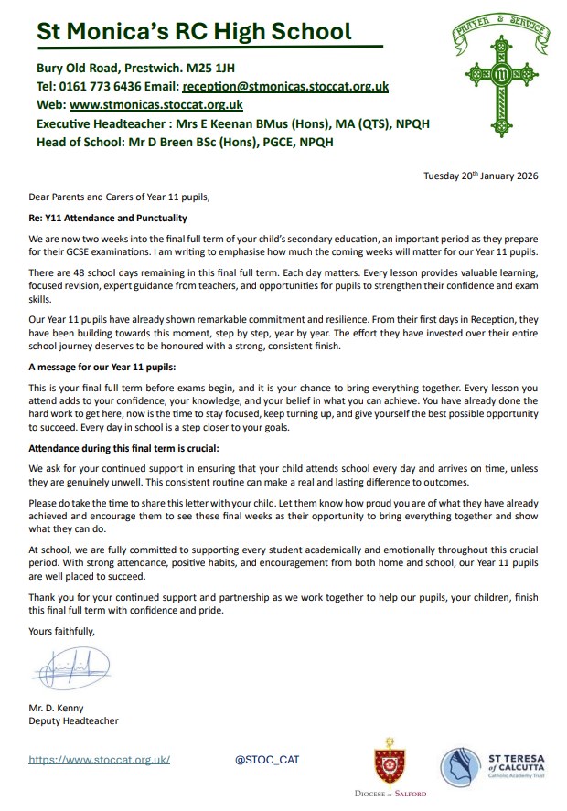 St Monica's RC High School tweet media