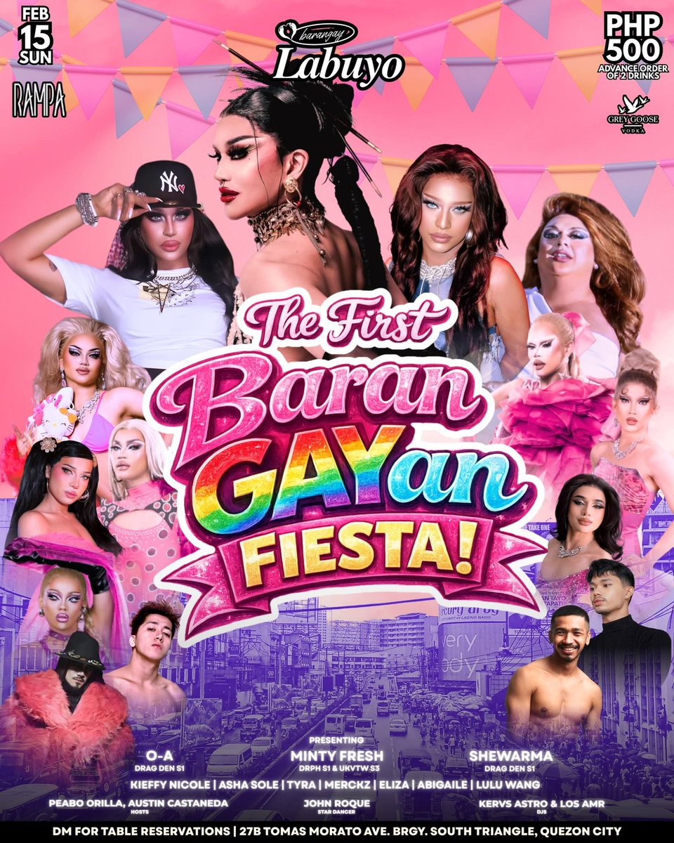 RampaClub's tweet photo. 💥

💘 GET, GET, AWCH! — ROUND 2

✨ RAMPA TURNS 2 ✨

🌈 THE FIRST BARANGAYAN FIESTA

#Rampa #DragPH #QueerNightlife #TomasMorato #RampaTurns2 https://t.co/sodPlFhvke
