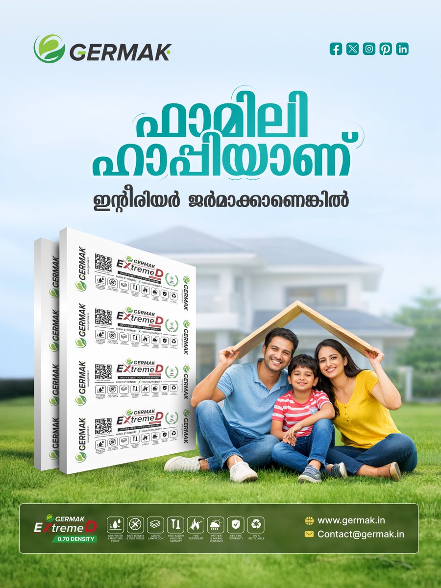 GermakPVCBoards's tweet image. Waterproof, termite-proof, fire-retardant, and eco-friendly — making them the perfect choice for modern interiors and happy family spaces.✨

contact@germak.in
germak.in

#germak #germakextremed #pvcfoamboards #pvcboard #interiormaterials