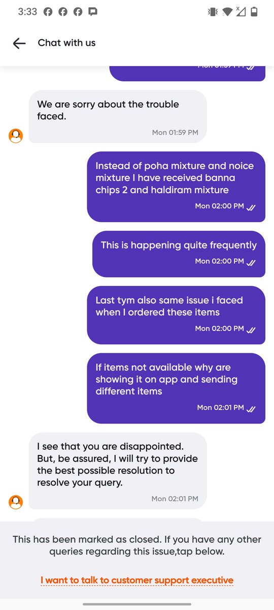 Meghanashetty29's tweet photo. @instamart_it I have not got any replacement or refund seriously gonna use u if this is not resolved https://t.co/CSPfzOAdXV
