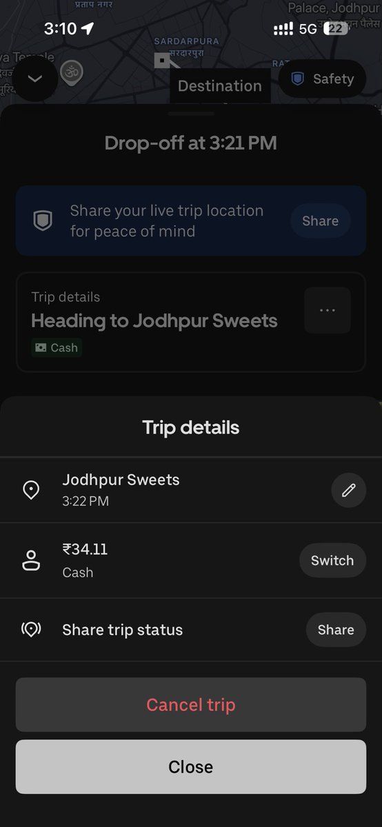 sciencebypatel's tweet photo. @Uber_India @Uber mene uber book ki tab payment 34.11 tha ride ke bad mera payment 183.11 kar diya ye kese huaa https://t.co/opQvrOTMMm