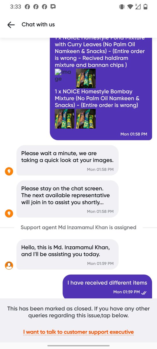 Meghanashetty29's tweet photo. @instamart_it Disgusting low quality professionalism have no shame Swiggy u r not giving items for free to send items lying in ur warehouse instead of sending ordered items 5 times in a row in a week I'm getting getting all incorrect items and customer support isn't helping anything. https://t.co/WhO7Zo8ZGT