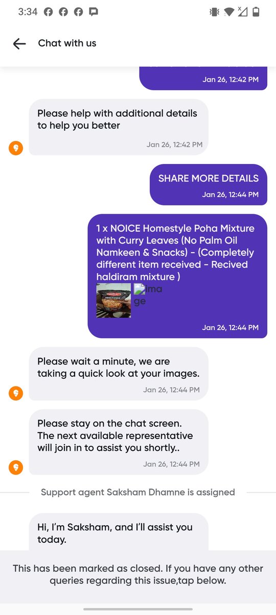 Meghanashetty29's tweet photo. @instamart_it I have not got any replacement or refund seriously gonna use u if this is not resolved https://t.co/CtICASMO7s