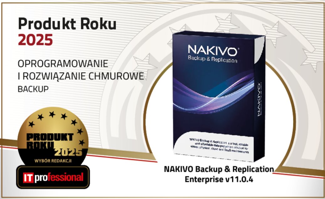 🎉 We’re proud to share that NAKIVO Backup &amp; Replication has been named Product of the Year in Poland 🇵🇱. produktroku.it-professional.pl/wyniki-2025/

Reliable backup. Fast recovery. Trusted by IT pros.
👇 Try it free 🚀
nakivo.com/resources/down…

#CyberSecurity #EnterpriseSecurity #Poland #BACKUP