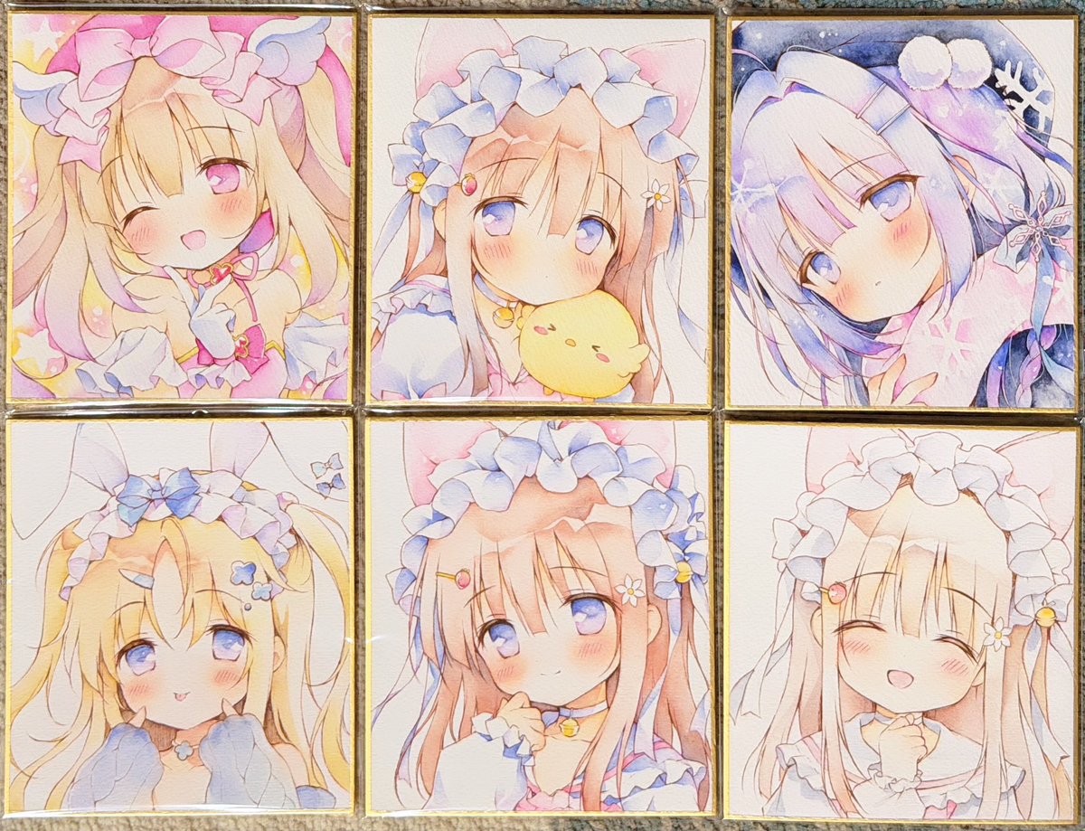 最近FANBOX向けなどに描いてた色紙🌸
(プレゼント・販売は終了しました) 