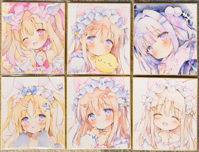 最近FANBOX向けなどに描いてた色紙 (プレゼント・販売は終了しました)