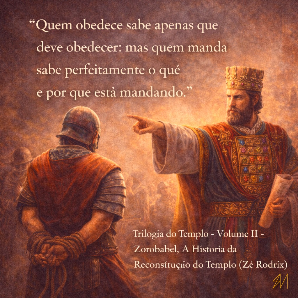 MarcondesSam's tweet photo. "Quem #obedece sabe apenas que deve obedecer: mas quem #manda sabe perfeitamente o quê e por que está mandando." Trilogia do Templo - Volume II - #Zorobabel: A História da Reconstrução do #Templo (Zé #Rodrix)
https://t.co/PykROtyZrB https://t.co/KnfbgUxQgg