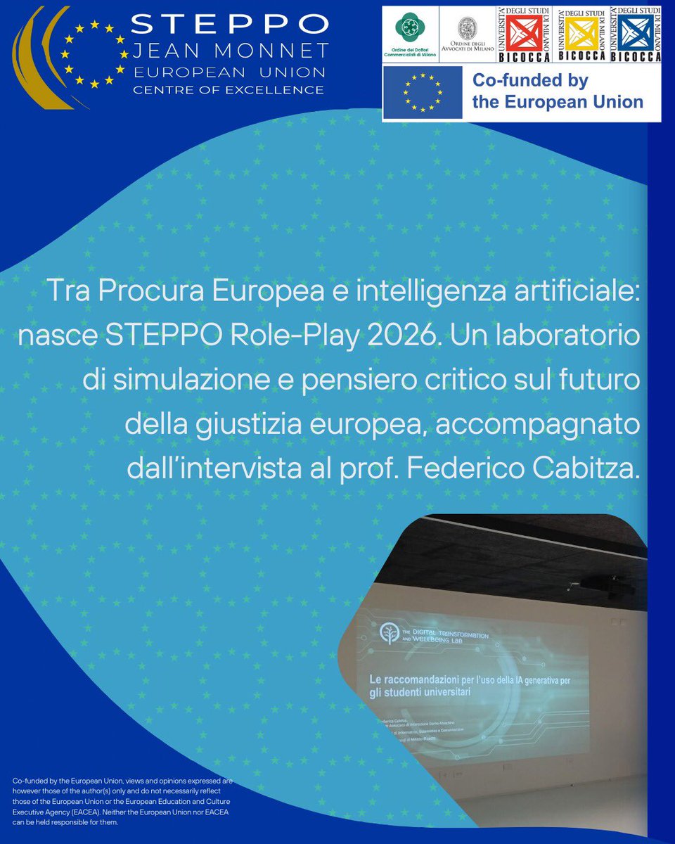 steppo_eulaw's tweet photo. Tra Procura europea, educazione e intelligenza artificiale: il nuovo steppo role-play per comprendere il futuro delle professioni legali- introduzione al progetto e intervista al professore Federico Cabitza. https://t.co/Gbp49VLQGj