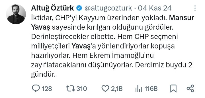 yyvvzzaa's tweet photo. @altugcozturk Mansur Yavaş hakkındaki fikri zigzaglarınız daha ne kadar sürecek? https://t.co/blFKT8iJXZ