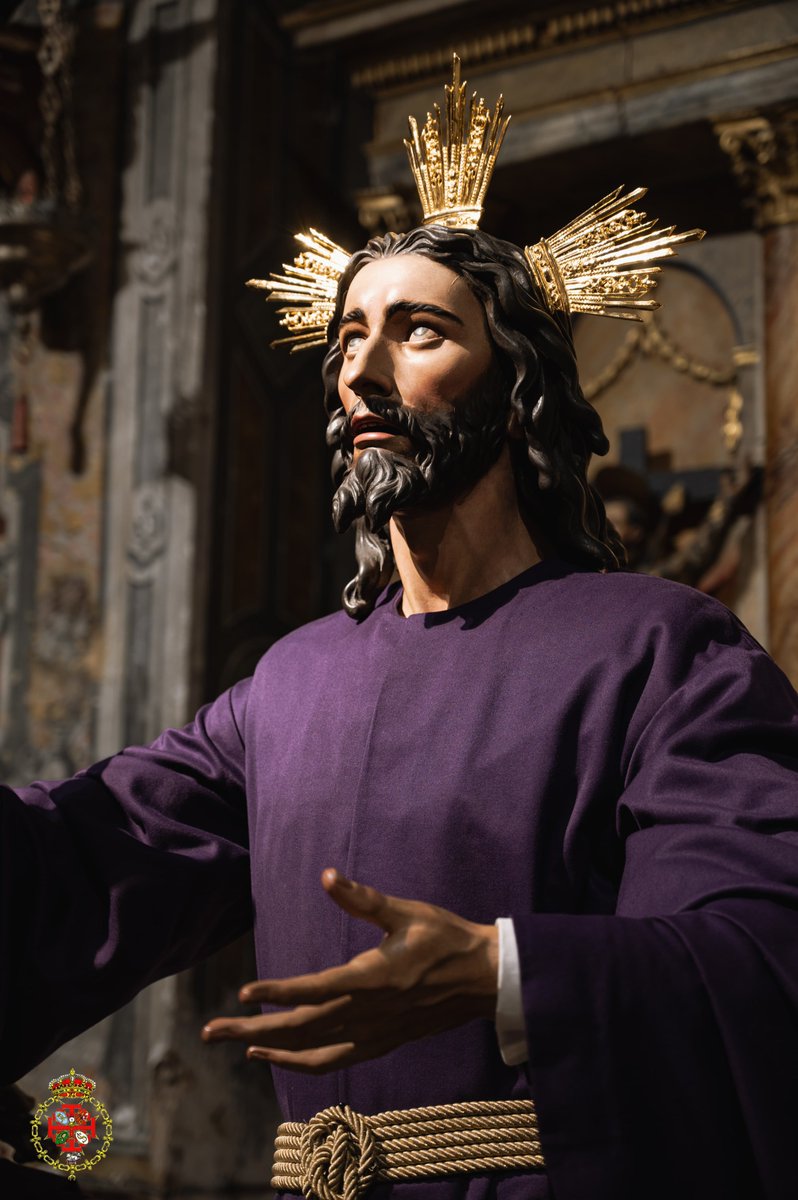 El Señor de la Sagrada Cena luce túnica morada en la capilla sacramental de la iglesia de los Terceros ante la cercanía de la Cuaresma.

📷 <a href="/lselvatico/">Luis Selvático</a>