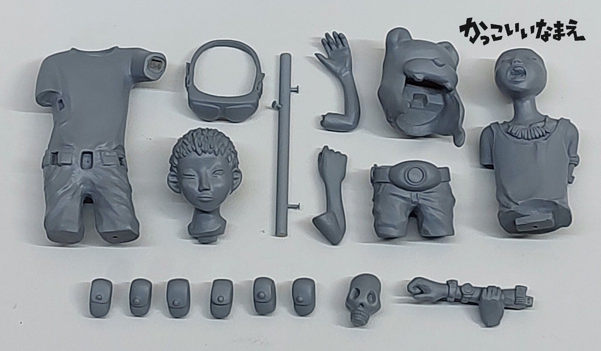 taaaaaaaaro's tweet image. ワンフェス2026冬出ます！

6-22-11 かっこいいなまえ
新作「鉄コン筋クリート」シロクロ
ガレージキット
￥12,000
約130mm位
台座なし、ネックレス用ビーズ付

映画のやつのジャケ好きでそれっぽいのでつくりました！
よろしくお願いします🙏✨
再販たちなど繋げます〜

#wf2026w