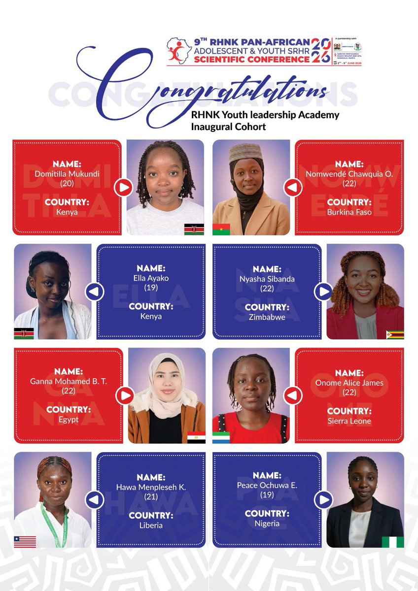 rhnkorg's tweet photo. They are here. And they are just getting started. 

Meet the Inaugural Cohort of the #RHNKYouthLeadershipAcademy 🎉

From different corners of Africa, these young leaders are stepping into a shared space to learn, question, build and lead. The Academy is where ideas meet action, a place to sharpen advocacy skills, grow leadership confidence and turn commitment into impact within their communities.

This journey is about mentorship, bold conversations, collaboration and showing up fully.

To our inaugural cohort: we are excited to walk with you, learn alongside you and support you as you grow into the leaders you desire to be and into the changemakers our communities need.

Welcome to the Academy!
The journey has officially begun.
@ChoonaraShakira @DianaSifuna