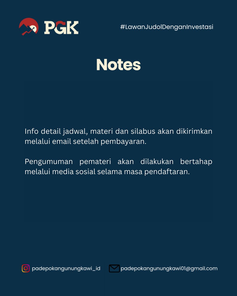 stockmapping's tweet image. Ketidakpastian market membuat banyak orang ragu. Terutama kurangnya edukasi dan kesadaran terhadap hal itu.

Berangkat dari keresahan tersebut. Tim PGK mengumumkan bahwa:

Kelas Edukasi PGK tahun 2026 akan dibuka.

Berikut informasinya