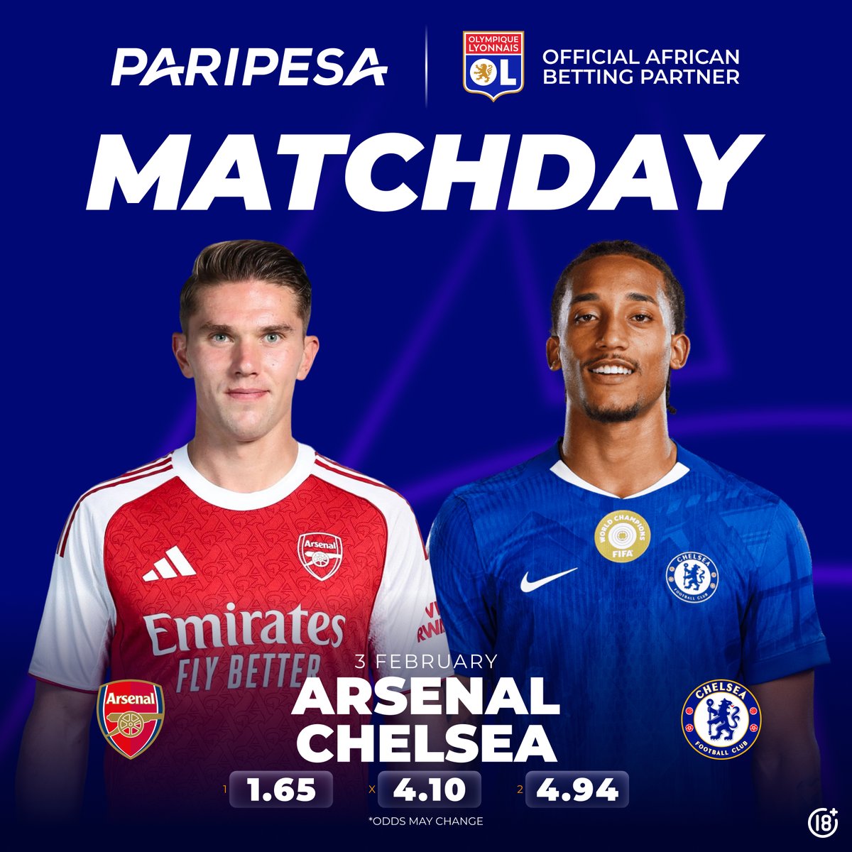 🏆 ARSENAL vs CHELSEA — SEMI-FINAL

Arsenal 90 mins from first League Cup final since 2018.
🔴3-2 up. L1 in last 15. But no home win in two.
🔵Rosenior: W6, L1. Came from 2-0 down Saturday. 3+ goals in 3 straight away wins.

Arteta’s first final since 2020 — or Chelsea comeback?