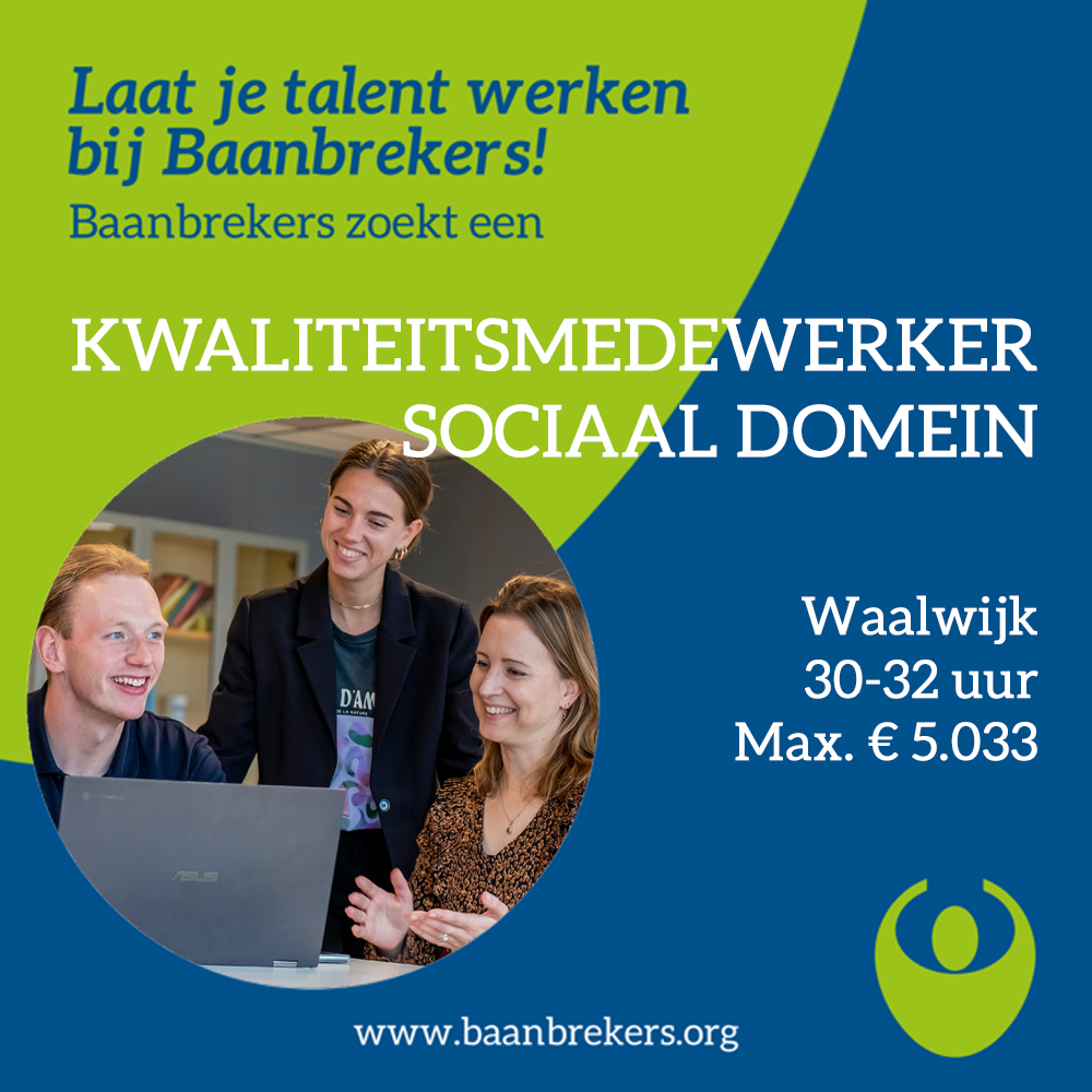 Ben jij klaar om écht impact te maken in het #sociaal domein? Bij #Baanbrekers zoeken we twee nieuwe collega’s die ons helpen de kwaliteit van onze #dienstverlening verder te versterken. Mooi werk! Interesse? Kijk op: werkenvoormiddenbrabant.nl/vacatures/kwal…