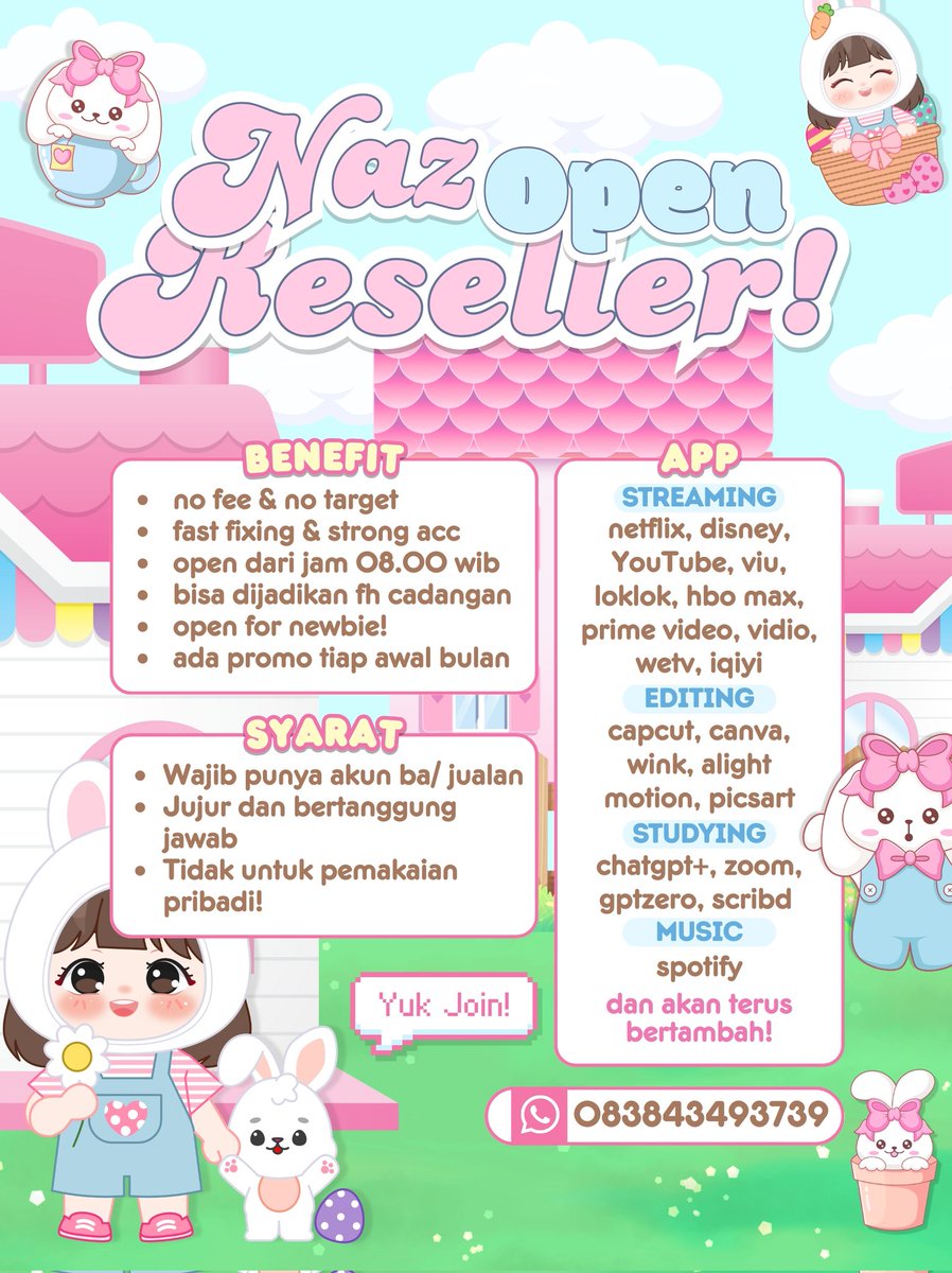 cgoeure's tweet image. haii timann — timun look at this....😜☝🏻
aku sedang opress (open reseller) app prem nih masih anget bgt, open sampai jam 00.00 wib loh😏 open for newbie juga! yg berminat dan mw join bolee bgttt cek pl nya dulu yaapp🙂‍↔️ wa ada di bio aku!💗

#zonauang #zonajajan