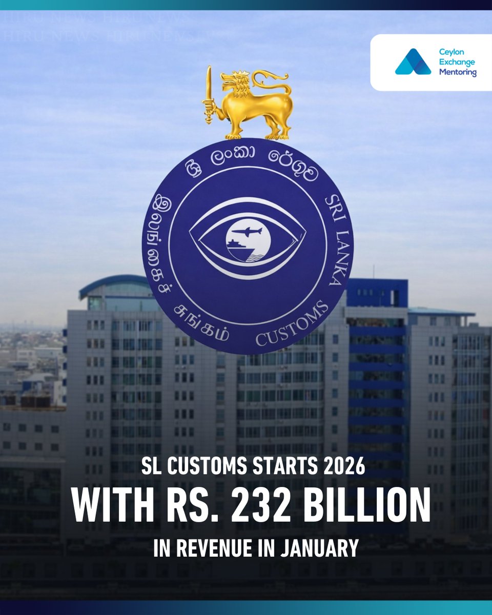 According to official data, Sri Lanka Customs has recorded a strong start to the year, recording over Rs. 232 billion in revenue in January 2026.