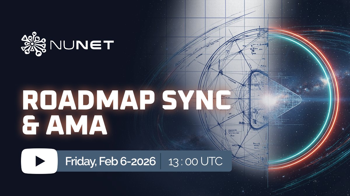 Save the date: NuNet Roadmap Sync &amp; AMA

🗓️Friday, 6 February 2026
⏰13:00 UTC

The team will sync on the roadmap and answer live.
Livestream on YouTube and X

Questions? Comments? Statements? Please submit your input via this form: forms.gle/k6TuERayuYusbM…