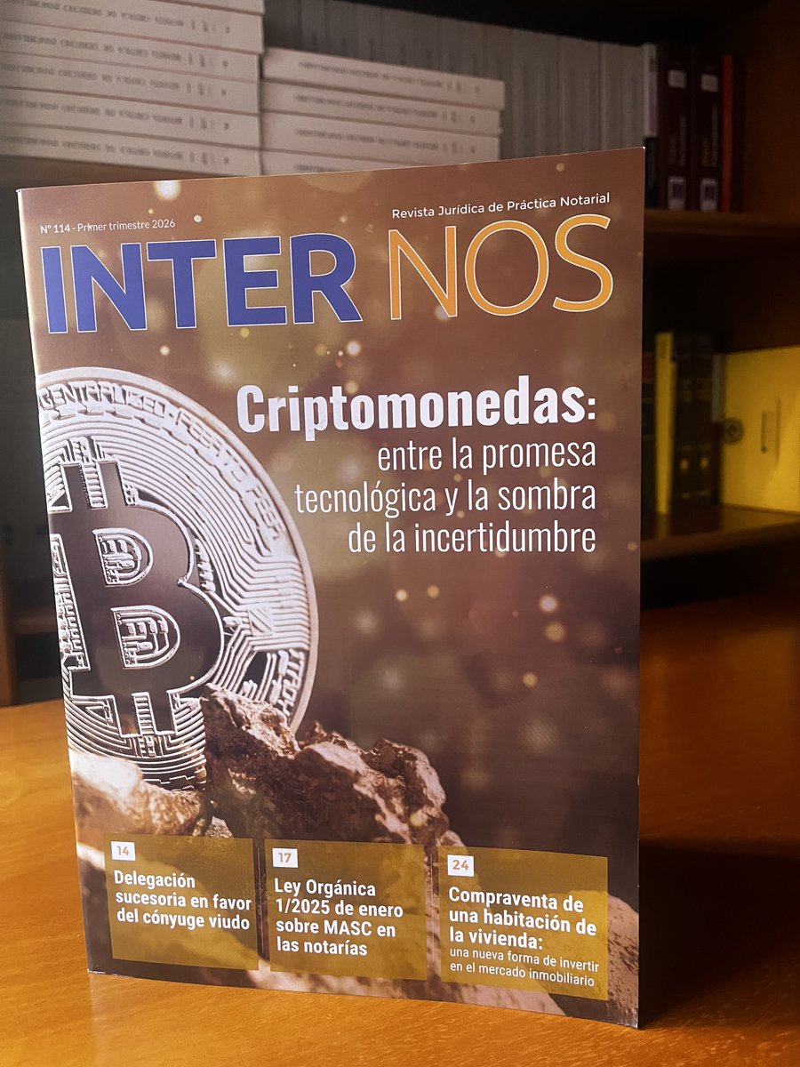 Nos acaba de llegar al Colegio Notarial del País Vasco el número 114 de la revista "InterNos" que publica <a href="/Feapen1Feapen/">Feapen</a> con varios artículos muy interesantes, entre ellos uno sobre las criptomonedas u otro sobre la compraventa de una habitación de la vivienda.