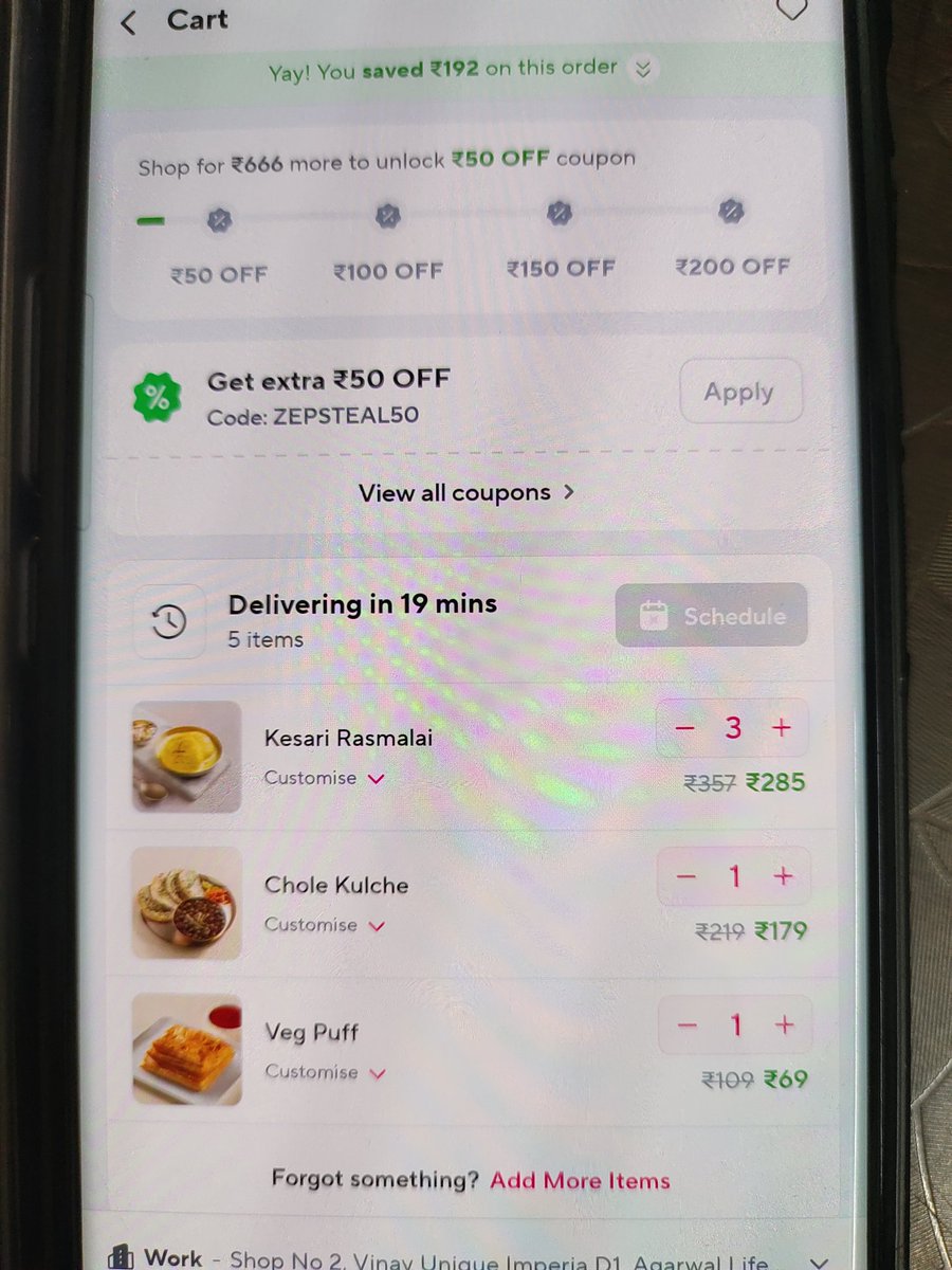 arora30's tweet photo. Please let me know why there is a difference of Rs.242.75 on the same items ordered from two different mobile numbers. Is this the new way to rob the people's hard earned money by Zepto??? https://t.co/GdnC9BZKvO