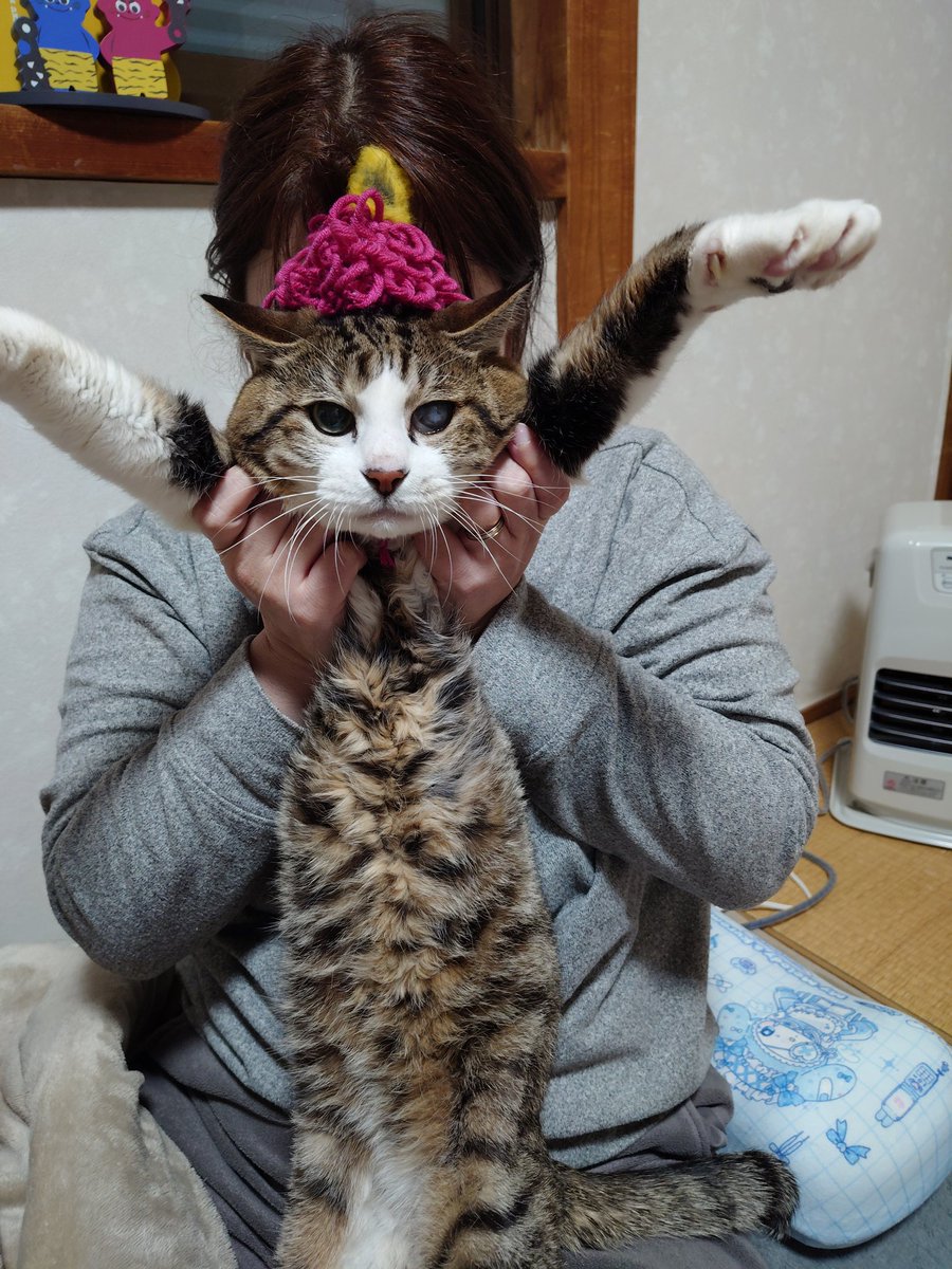 今日は節分なので小さい鬼👹がいます