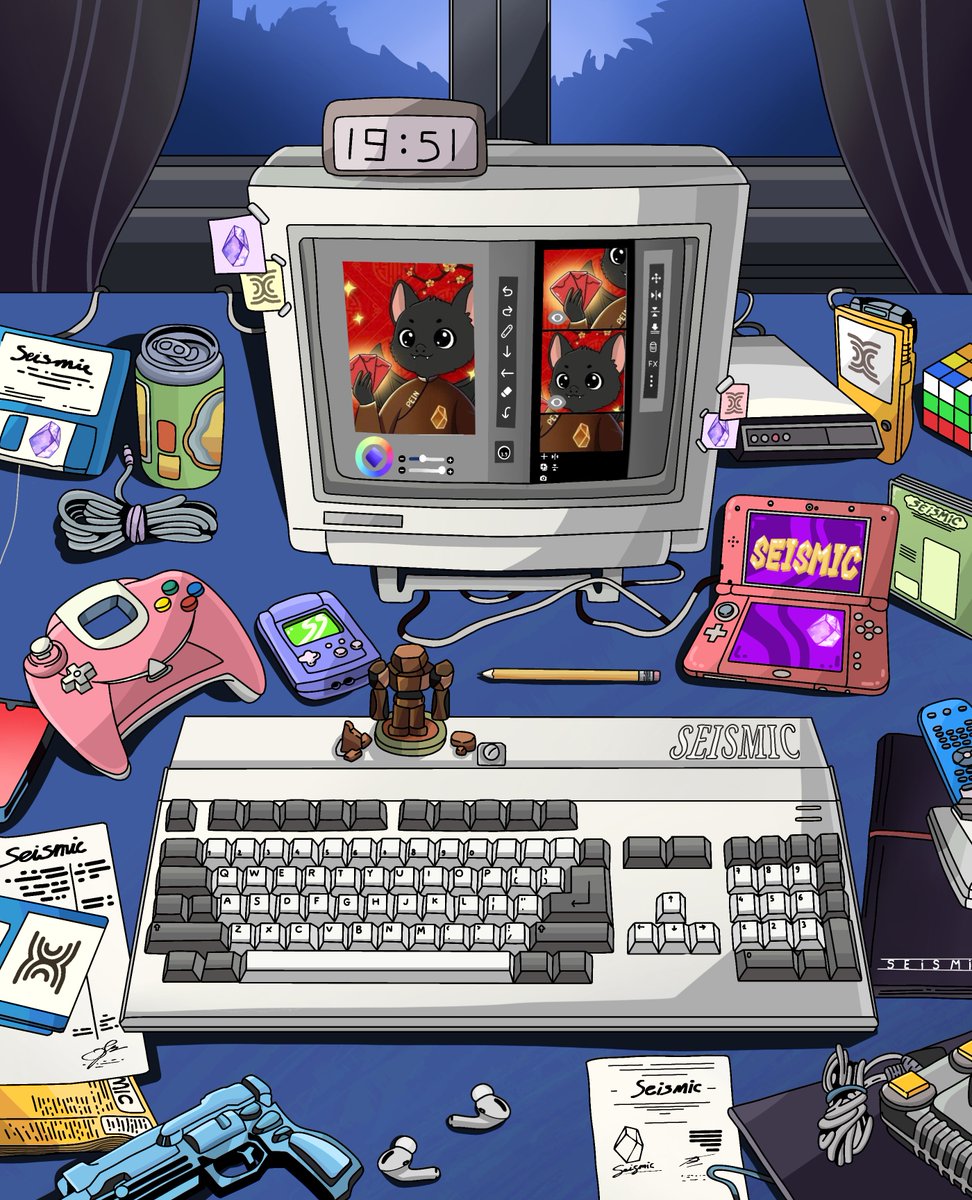 Taking it back to the 90s! 🕹️💾

Huge thanks to <a href="/Hinz5522/">Hinz.ip</a>  for creating this amazing corner for me. It’s like a trip down memory lane with all those childhood vibes, but with a modern twist.

Just like this retro setup, <a href="/SeismicSys/">Seismic</a> is building a foundation that lasts , combining