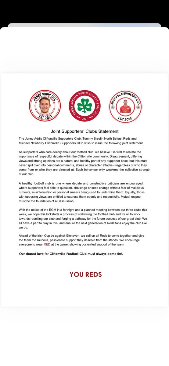 JOINT STATEMENT