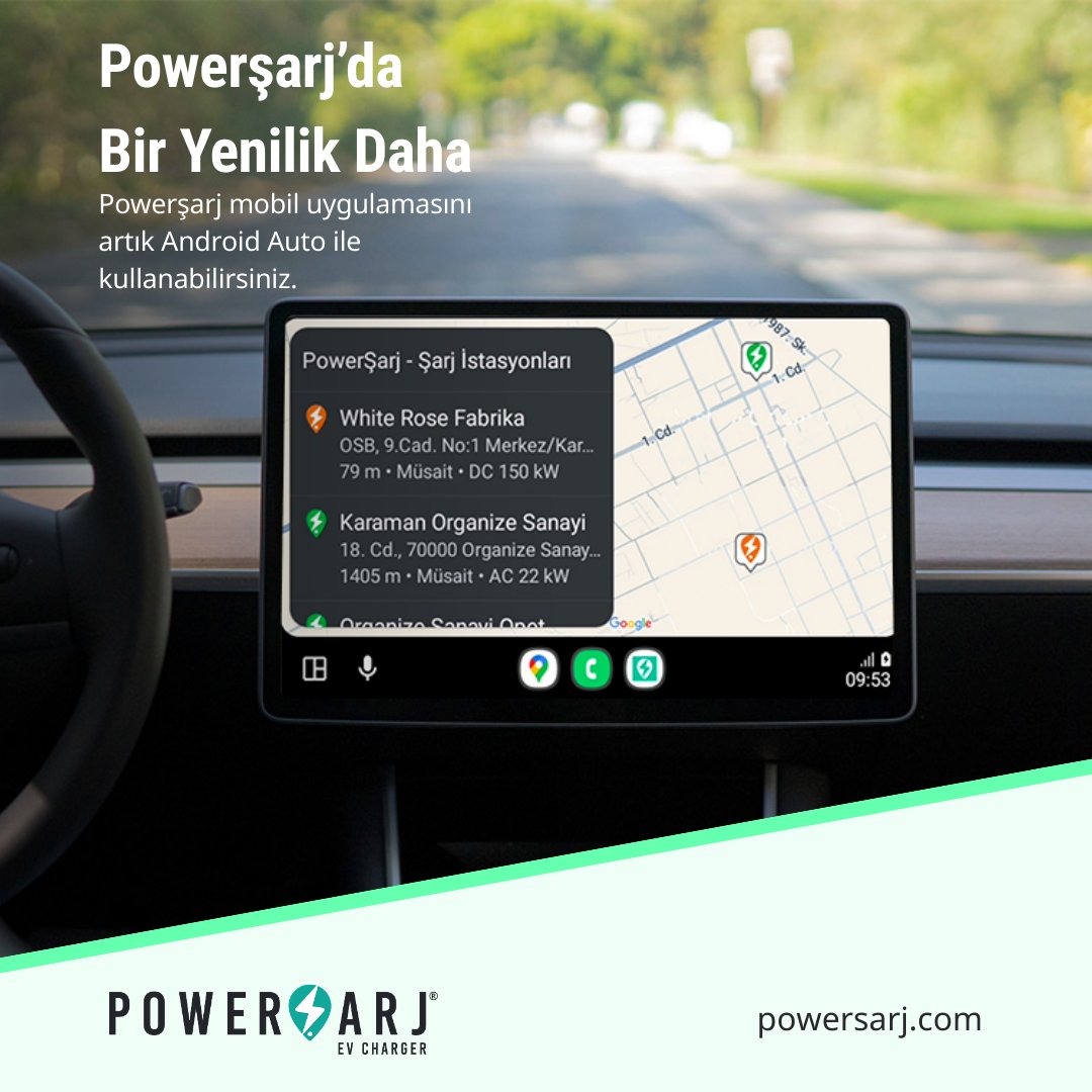 Powerşarj’da bir yenilik daha! Powerşarj mobil uygulamasını artık Android Auto ile kullanabilirsiniz.

powersarj.com

Android App: play.google.com/store/apps/det…

iOS App: apps.apple.com/tr/app/power%C…