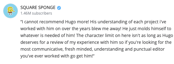 Hugo Booth | Video Editor tweet media