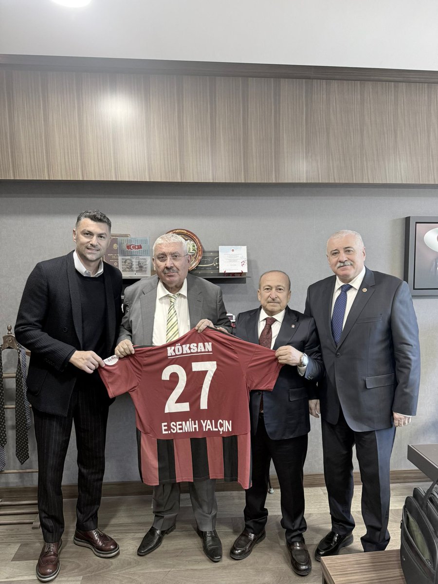 Gaziantep Spor Başkanı Memik Yılmaz ve Teknik Direktörü Burak Yılmaz'a ziyaretlerinden dolayı teşekkür ediyorum.