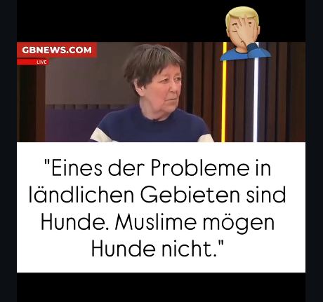 Geny202372's tweet image. 🇬🇧Feministin hat Menschen aufgefordert, auf Hunde zu verzichten. Die Hundebesitzer sollen vermeiden, ihre Hunde an Orten auszuführen, um die Muslime  nicht zu stören, da die Moslems diese Tiere als unrein (haram) ansehen und sie beschuldigt diese als rassistisch.